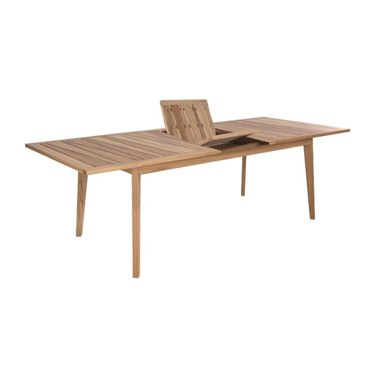 Table de jardin extensible en teck massif 6 à 10 personnes - Tunga