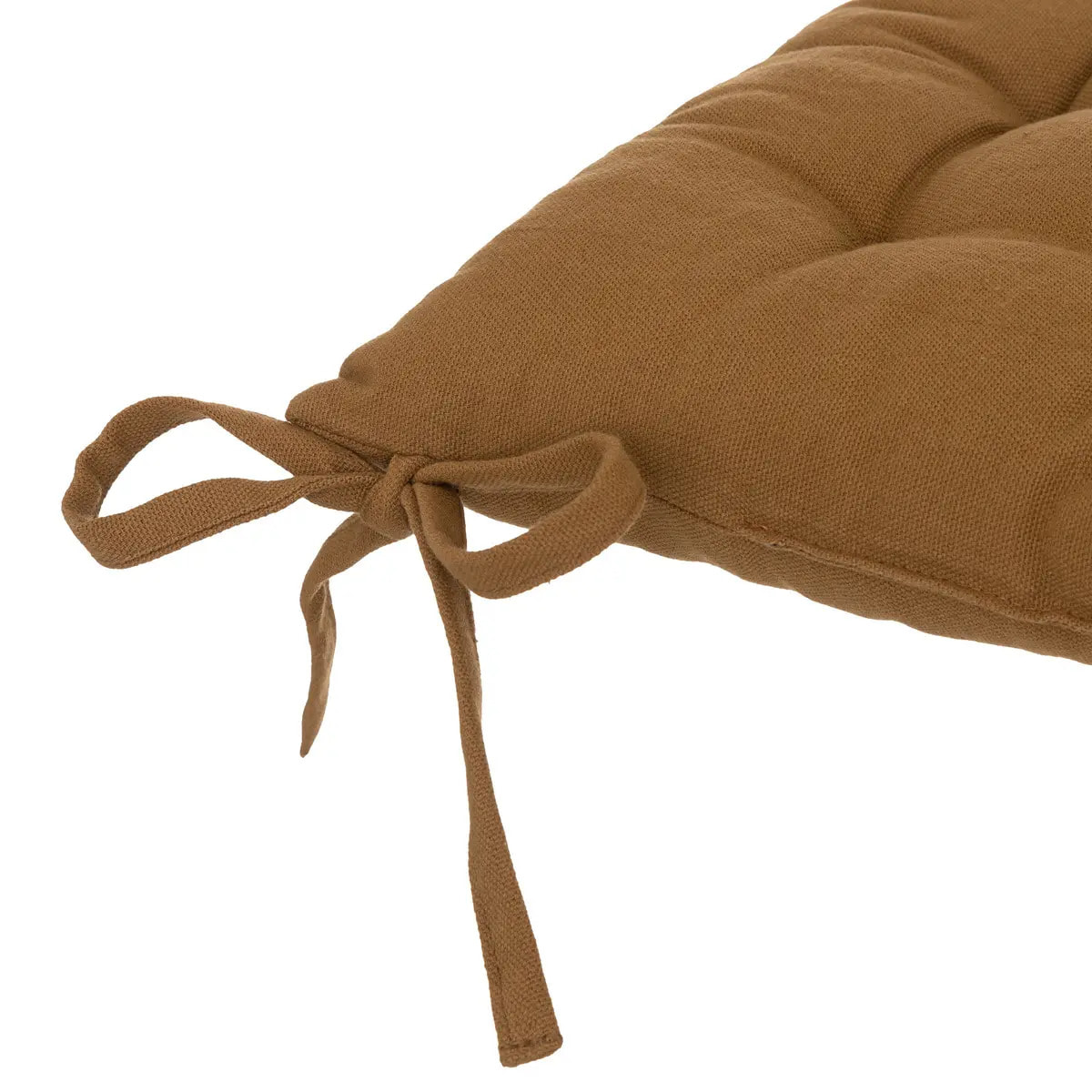 Galette de chaise "Anjali" en coton 38x38cm marron cannelle