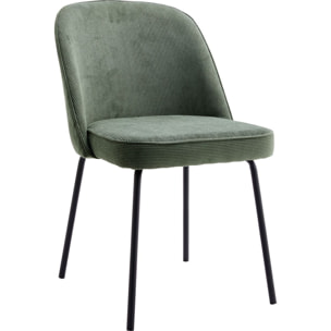 Lot de 2 chaises en velours côtelé - OLDEN