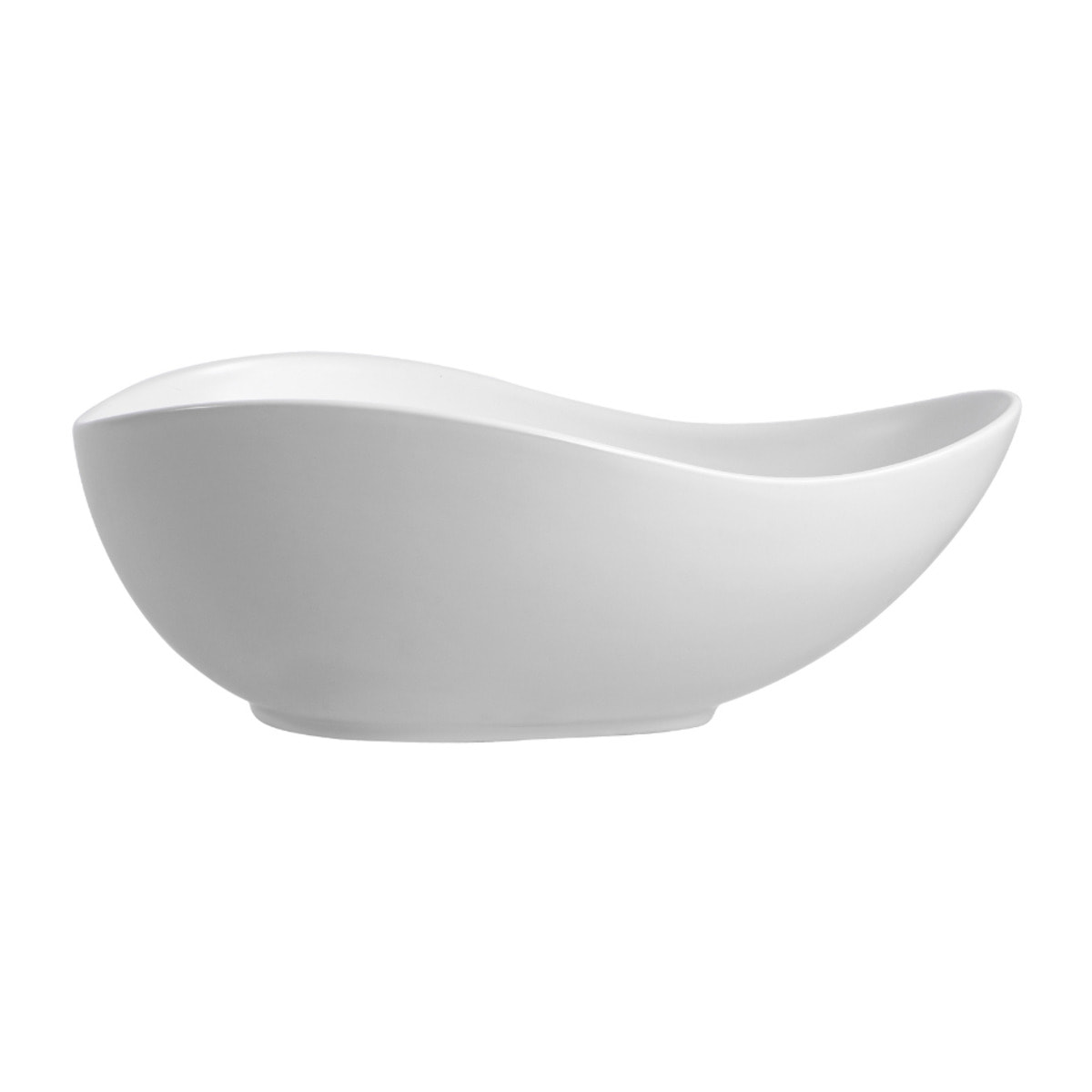 Vasque à poser design asymétrique 50,5 x 38 x 19 cm sans trop-plein blanc mat PixL (CEPX5038WM)