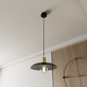 Lampada a sospensione SPIRIT in acciaio nero