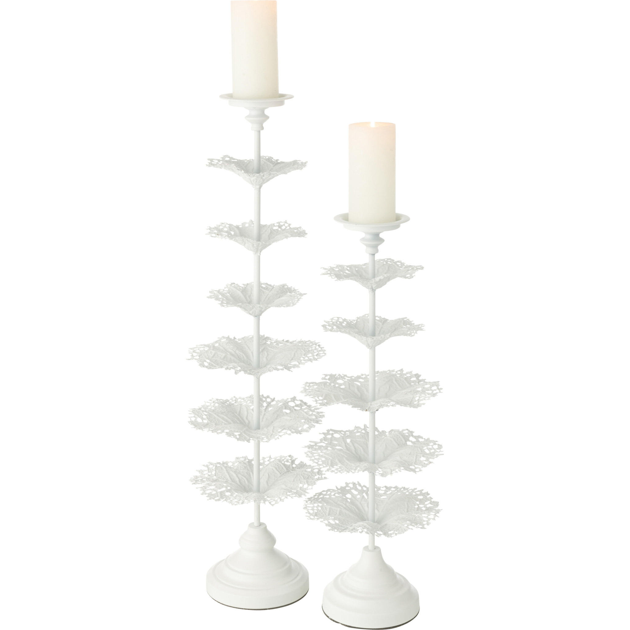 J-Line Photophore Arbre Metal Blanc Large