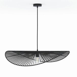Suspension noire en papier de corde 75 cm - Mada
