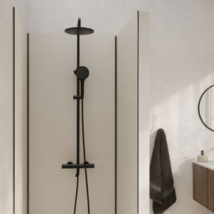 Pack de 3 Panneaux Muraux Aluminium Ivoire 90x210 cm avec Profilés Noirs - WALL'IT