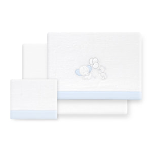 Triptico Coche Coralina Oso Elefante Globos Bco/Azul