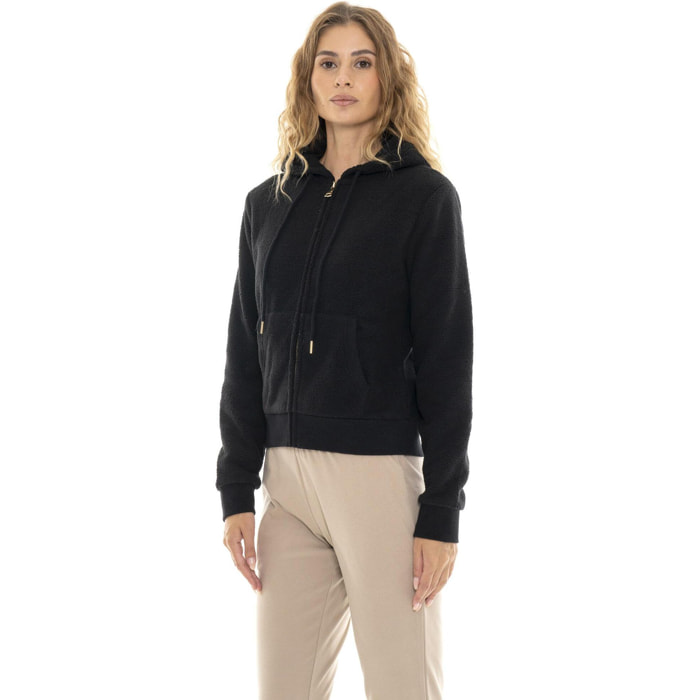 Chaqueta de sherpa suave con tachuelas doradas Leone 1947 para mujer
