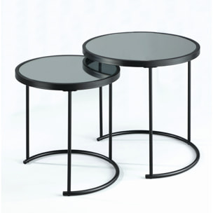 Tomasucci Ensemble de 2 tables basses GABRIEL Noir