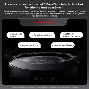 Robot Aspirateur Laveur ROBOROCK Saros 10 noir avec kit de raccordement à l'eau