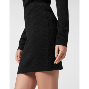 PHILIPP PLEIN Minifalda de punto MONOGRAM