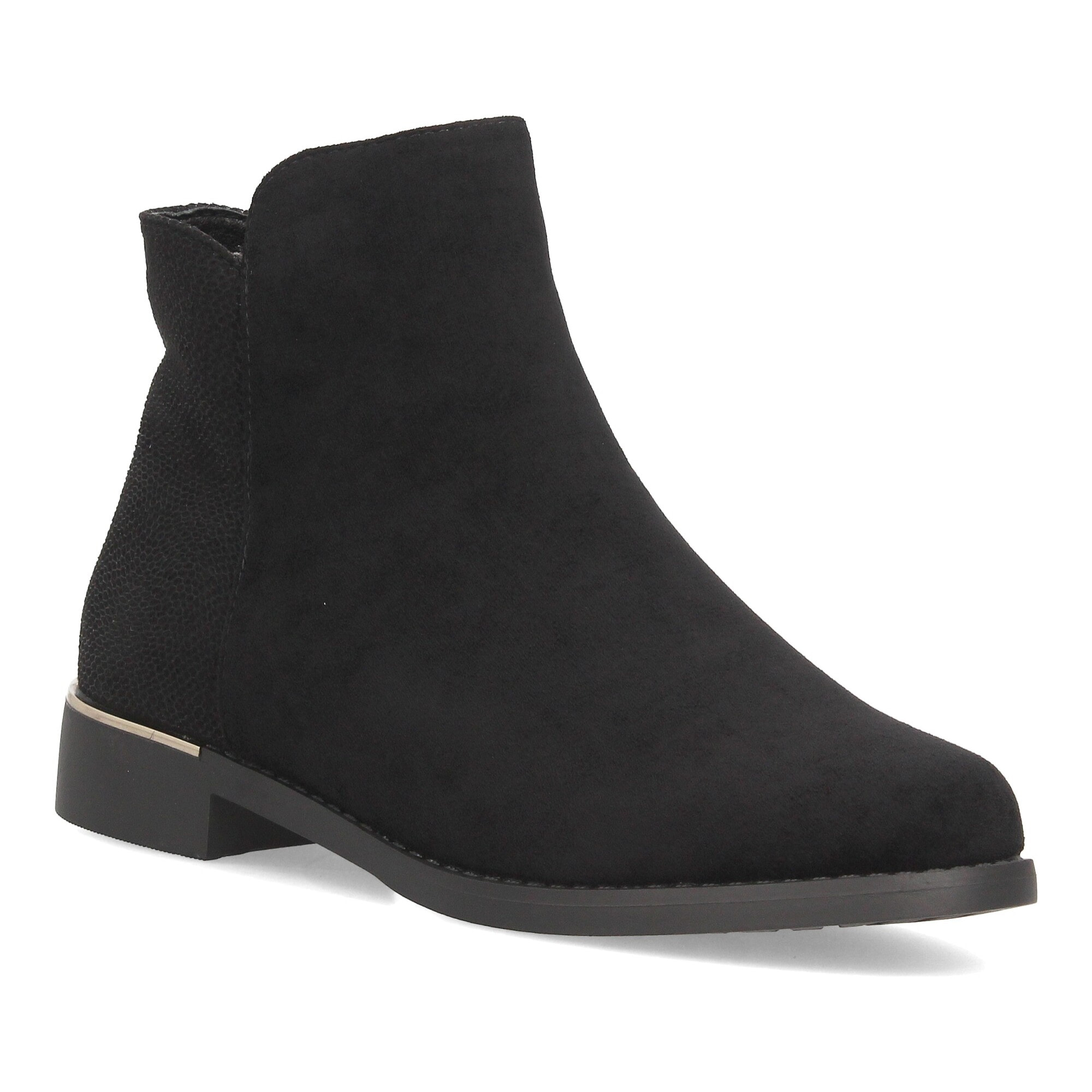 Botines casuales de mujer con talón brillante.