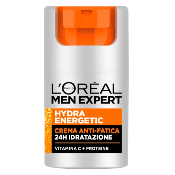 Crema Viso Anti-Fatica Idratante Men Expert Power Age 24h con Vitamina C e Proteine