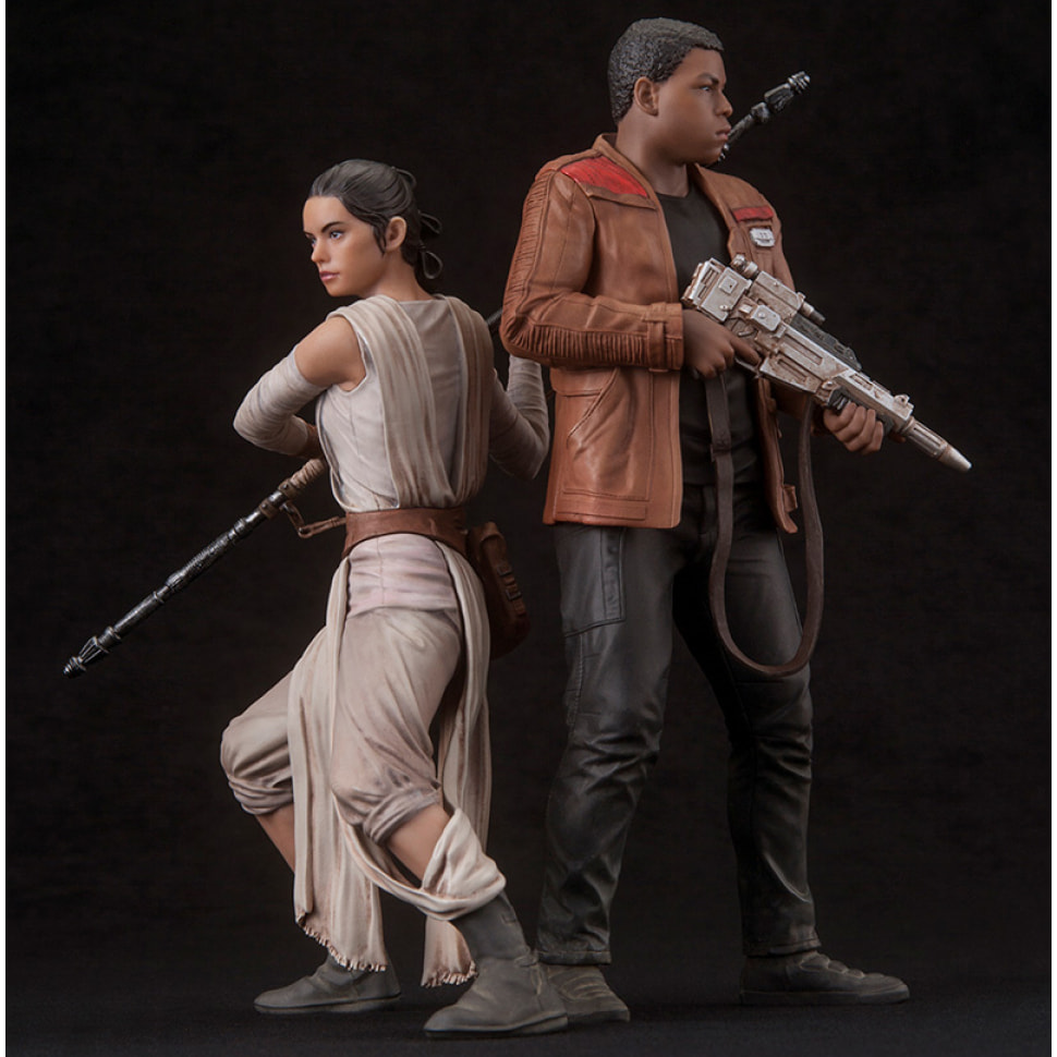 Star Wars Ep. Vii The Force Awakens Rey & Finn Artfx 2 Statua 1:10 Kotobukiya