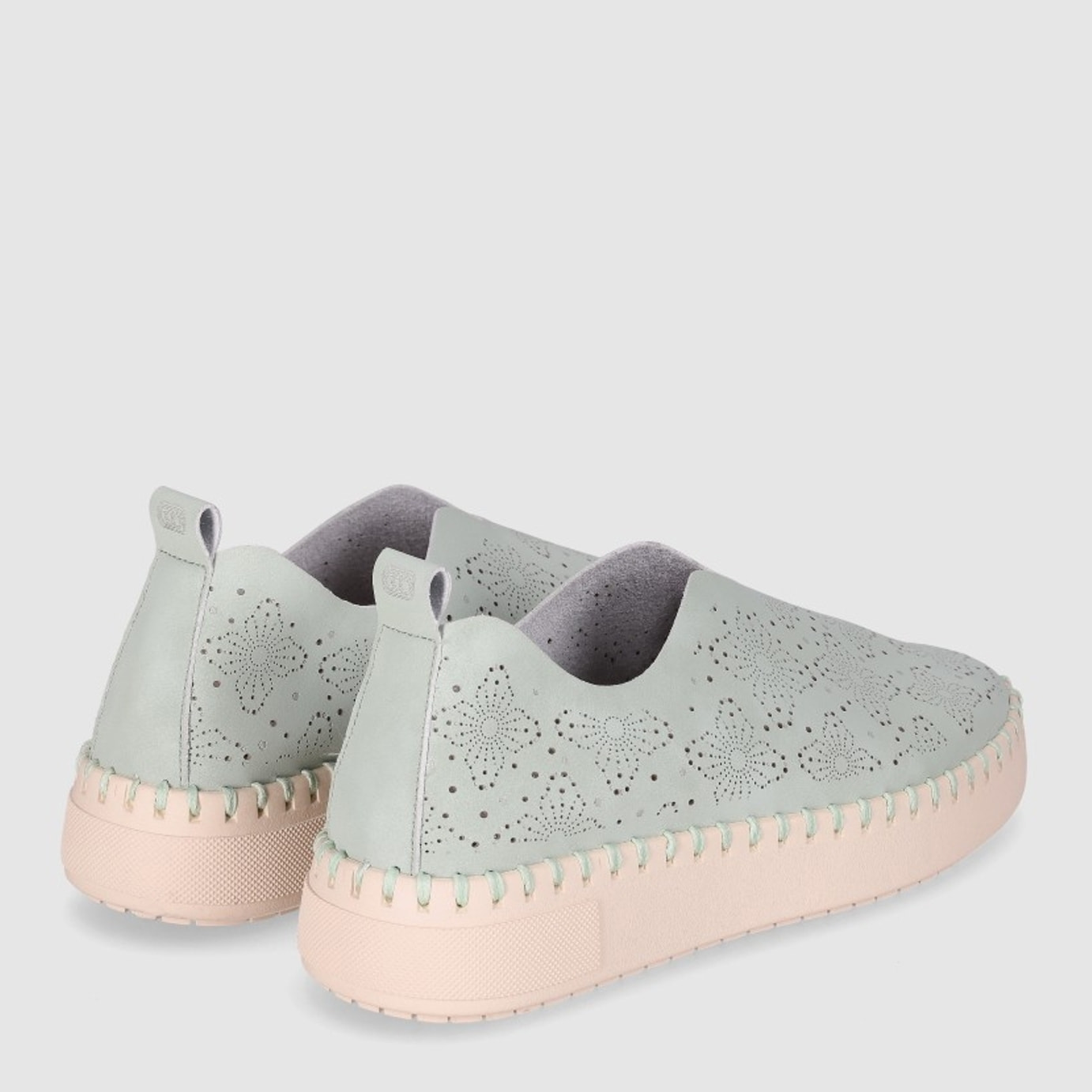 Zapatos de Piel Sintética - Verde - Tacón: 4 cm