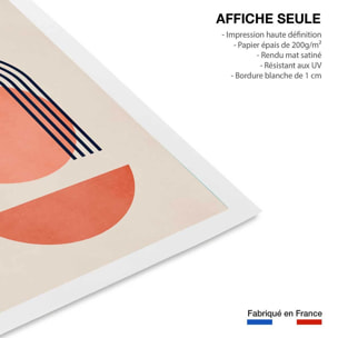 Affiche dessin ""Bauhaus abstrait"" Affiche seule