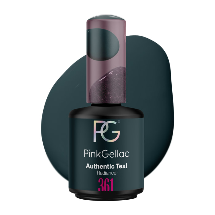 Pink Gellac 361 Authentic Teal Gellak Nagellak 15ml - Glanzend Blauwe Gel Lak - Gelnagels Producten - Gel Nails