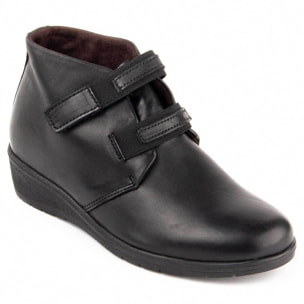 Botín De Cuña - Negro - Altura: 4 Cm