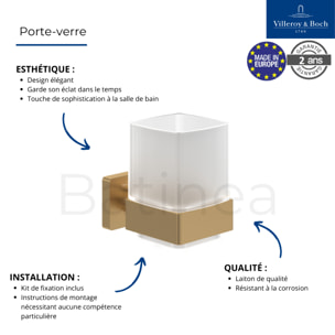 Porte-verre + Distributeur de savon VILLEROY & BOCH Elements Striking Gold brossé