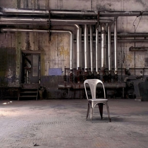 Lot de 2 chaises en métal chromé - Indus