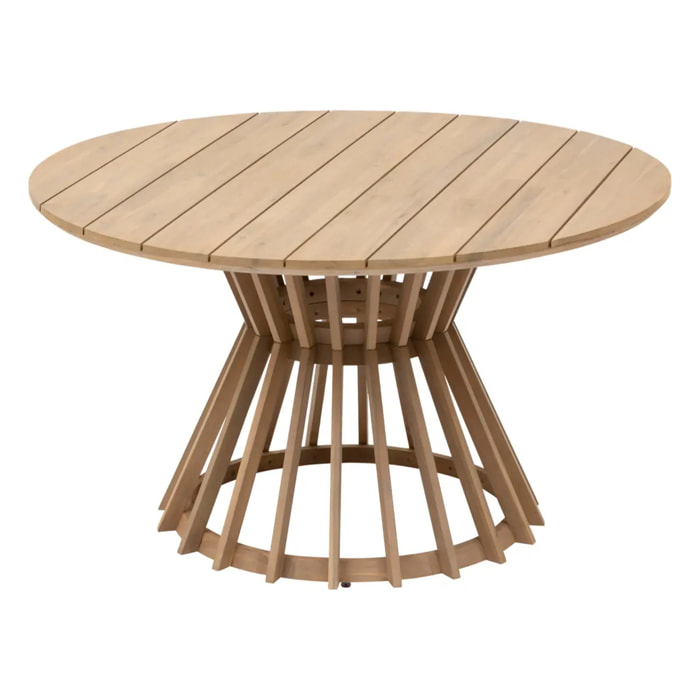 Table de jardin "Osuna" acacia certifié FSC & 6 places en aluminium traité époxy