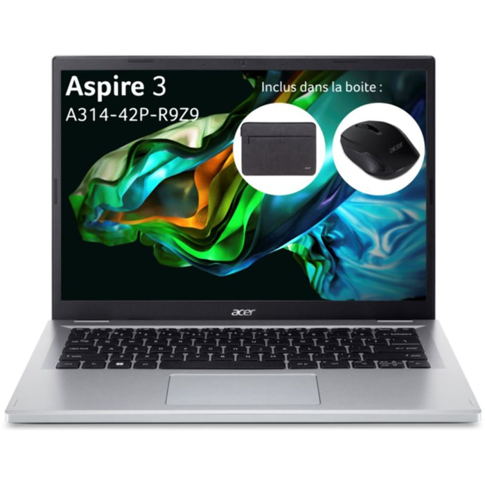 Portable ACER Pack Aspire A314-42P-59Z9 souris + sacoche