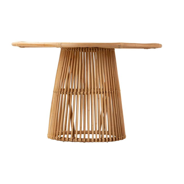 Mesa Comedor Bambu Natural 120x120x77 Cm