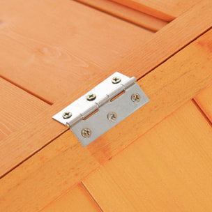 Poulailler nichoir porte toit ouvrable 4 à 8 poules bois pré-huilé