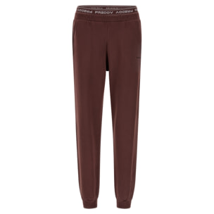 Pantaloni joggers in felpa invernale con elastico logato