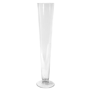 Vaso A Cono Con Piedistallo. Altezza 100 Cm - Pezzi 1 - 14,5X100X14,5cm - Colore: Incolore - Bianchi Dino - Vasi E Cont. Vetro, Alzate