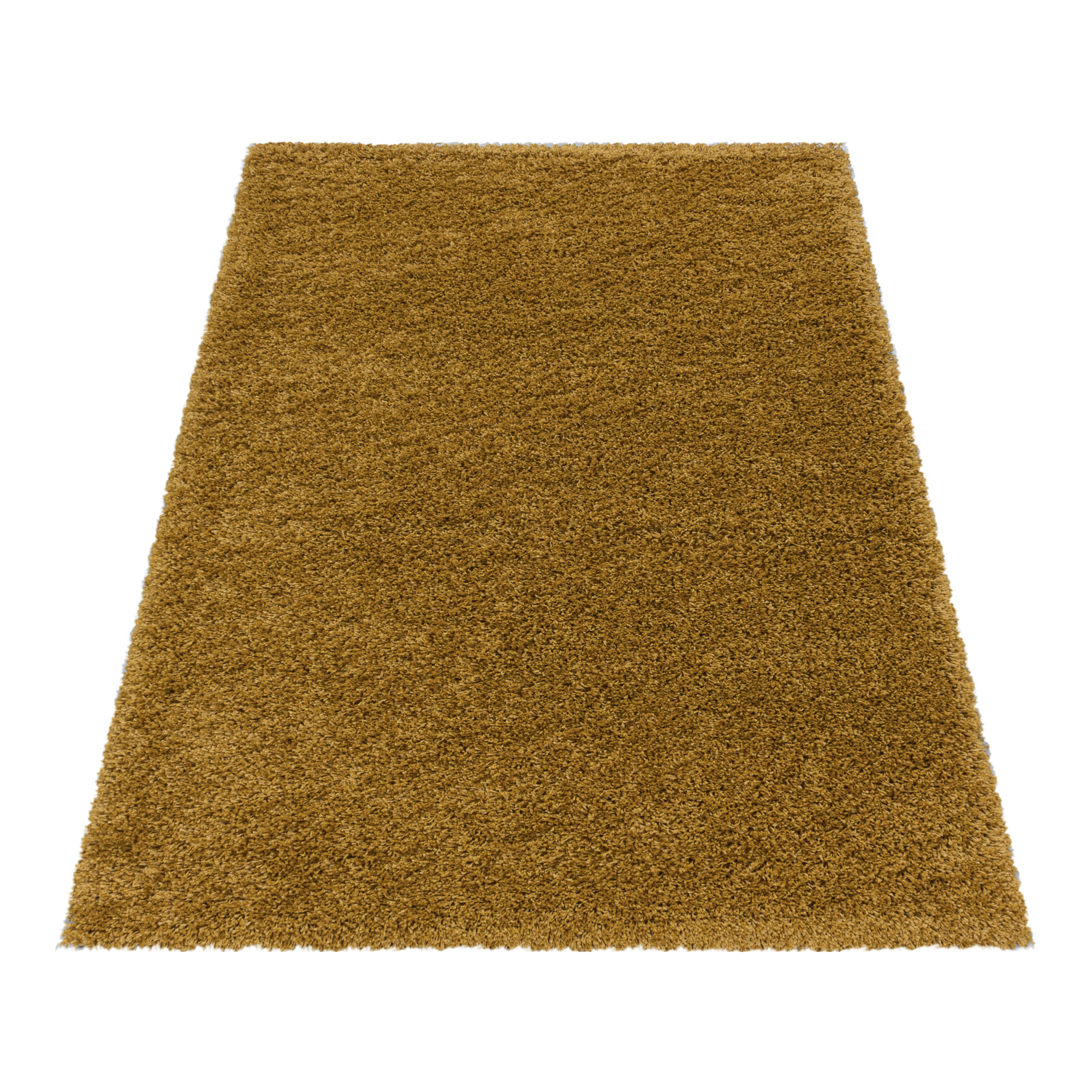 SYDNEY - Tapis shaggy uni à poils longs moutarde - SYD3000DOR