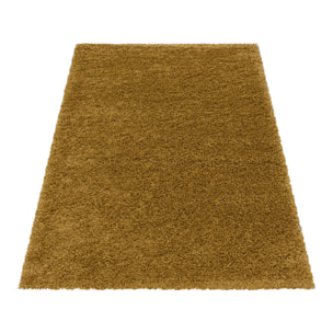 SYDNEY - Tapis shaggy uni à poils longs moutarde - SYD3000DOR