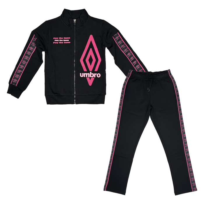 Tuta Ragazza UMBRO 8 / 16 Anni Cotone Felpato Invernale