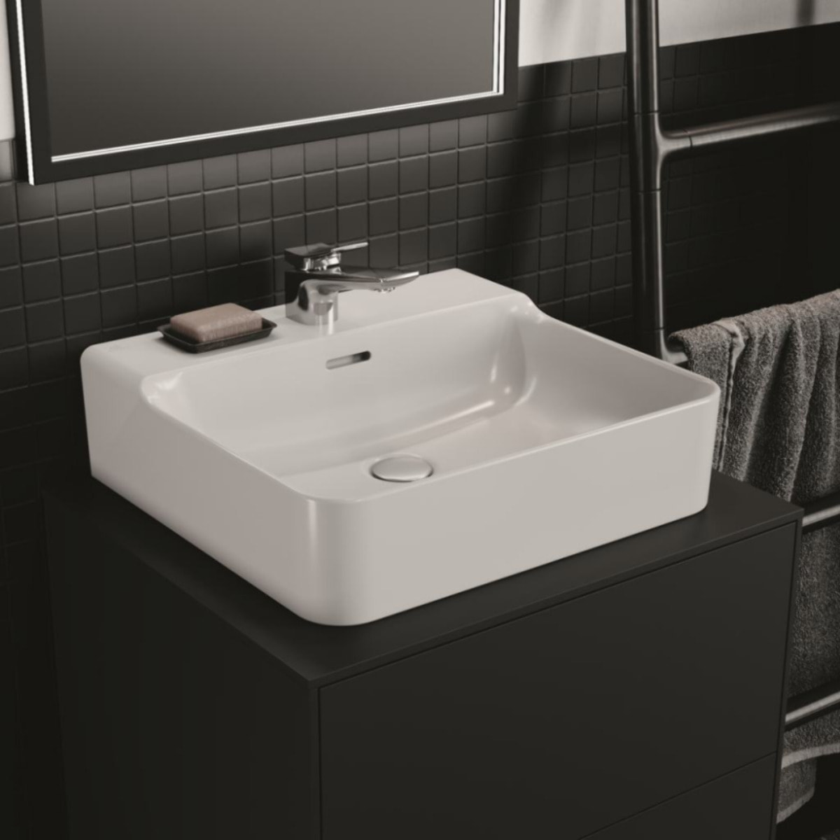 IDEAL STANDARD Mitigeur lavabo Conca avec tirette et vidage chrome