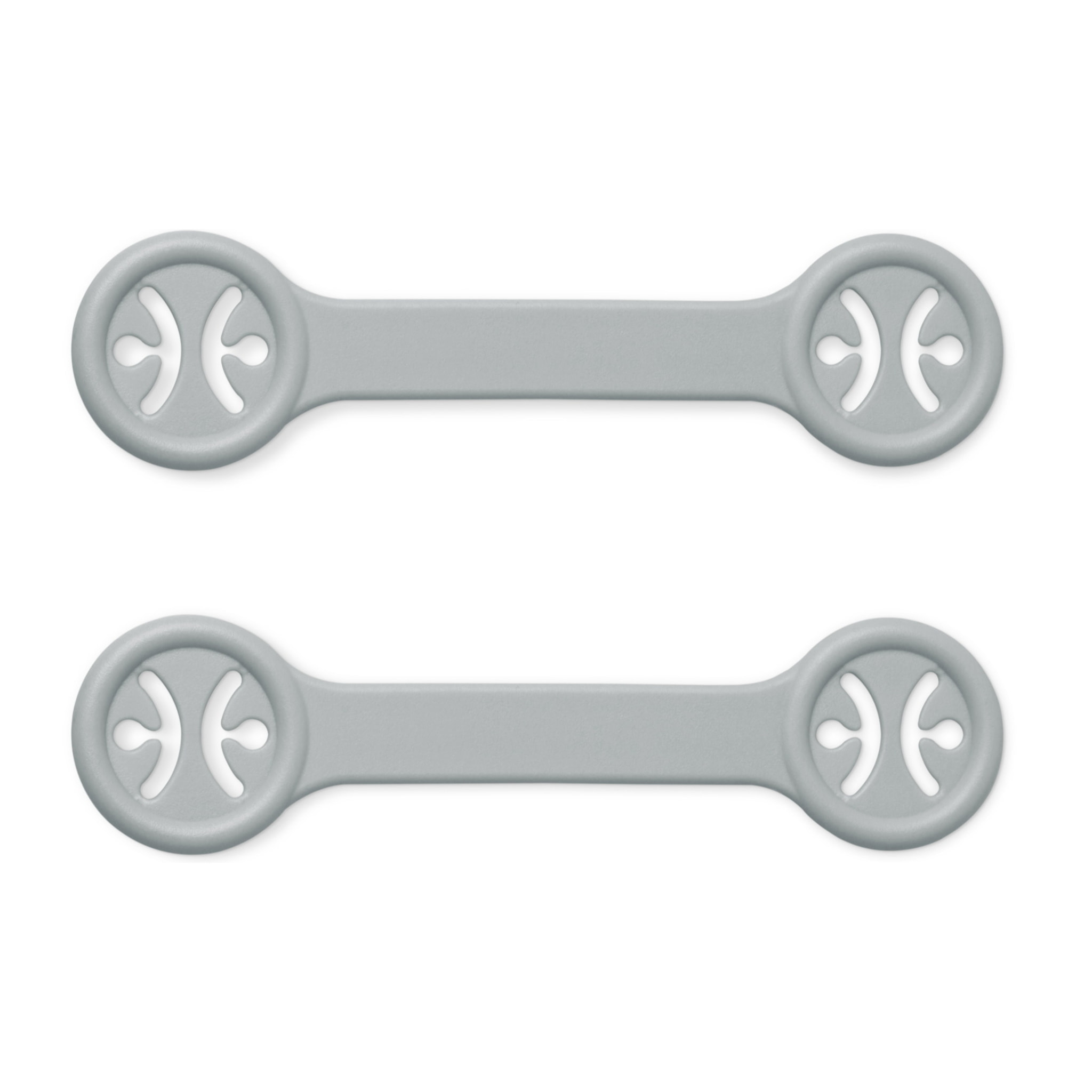 SUJETA BABEROS GRIS 2 UNIDADES