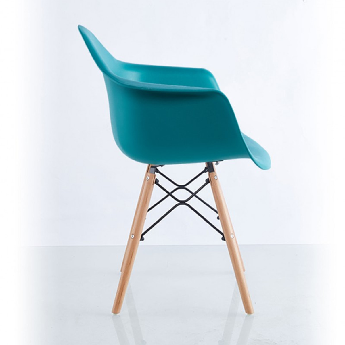Chaise Eva bleu canard X2