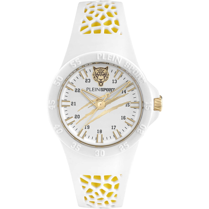 Orologio Plein Sport THUNDERSTORM Silicone Bianco