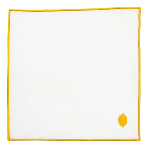 4 serviettes "Yucatan" coton blanc 40x40cm