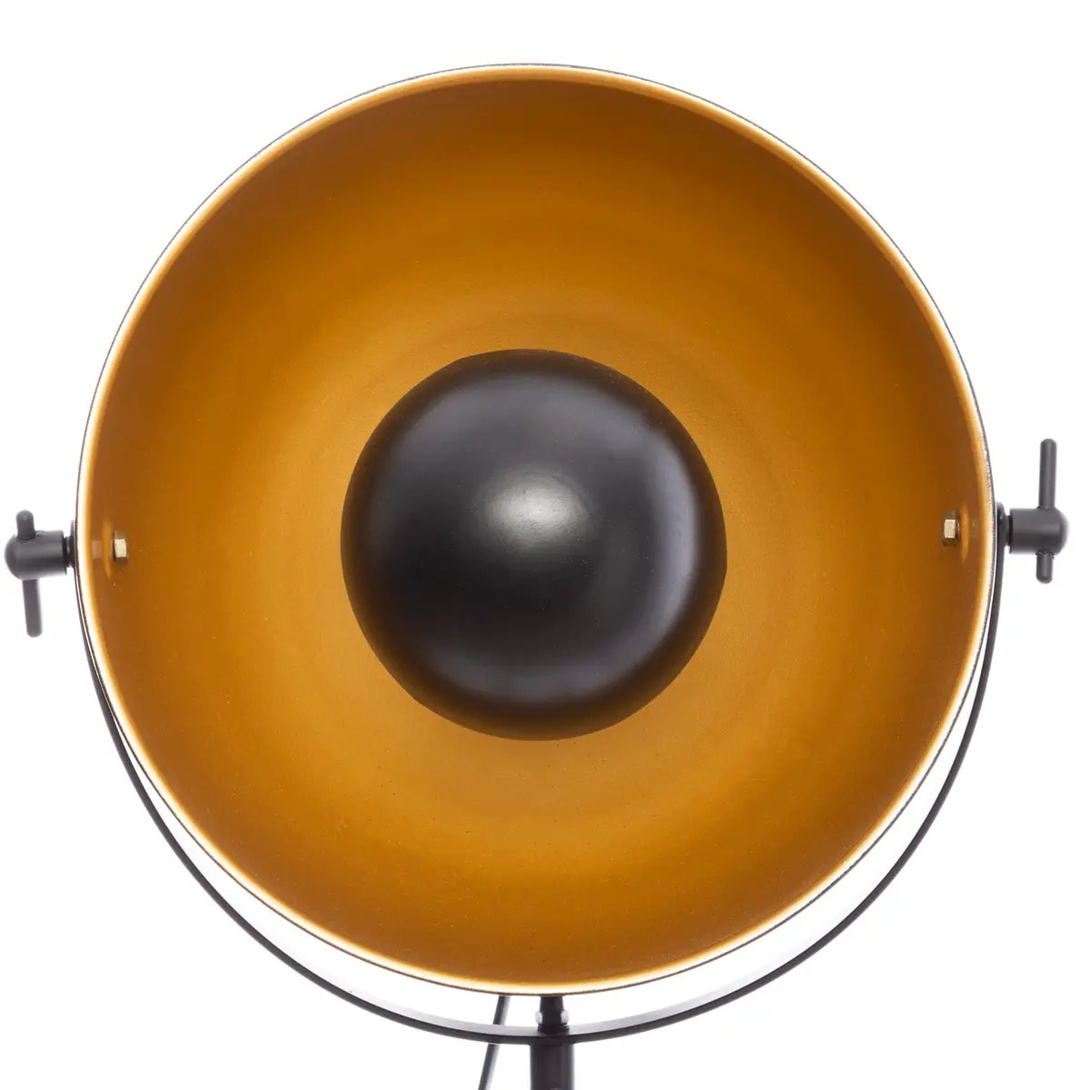 Lampe trépied "Lahti" - noir et doré - métal H71 cm