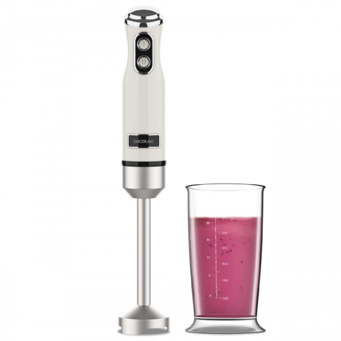 Cecotec Blender Mixeur Power RetroBeige 1200MAX. Puissance Maximale 1200 W, Tech