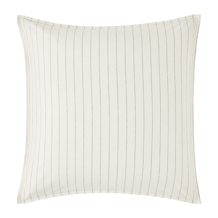 Taie d'oreiller unie en flanelle de coton, ÉQUILIBRE, Beige