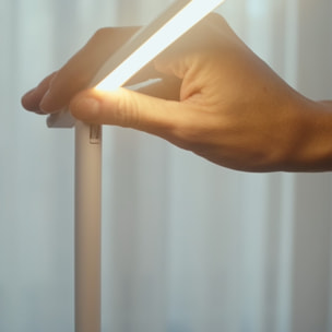 Forlight Archie Lámpara Flexo de Escritorio LED con Batería Intensidad Regulable con Luz Neutra 4000K. Flexo de Aluminio Blanco