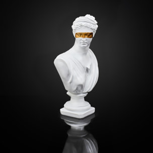 Statue Buste Masque Dore H31.5cm