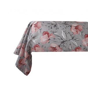 Taie de traversin satin de coton imprimé Floral