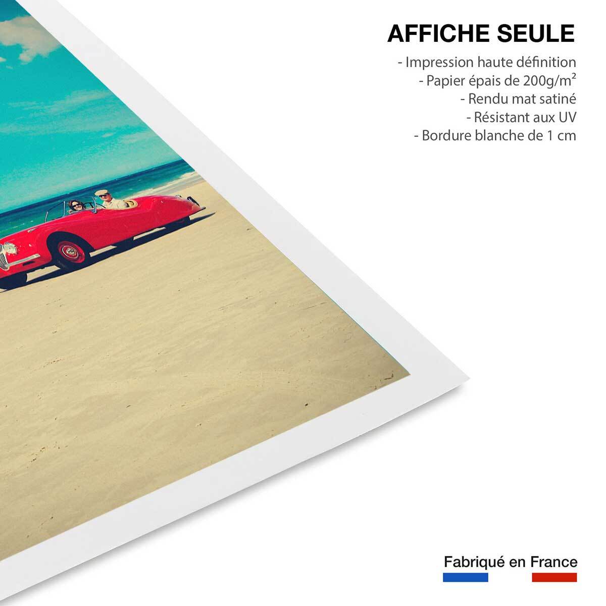 Poster red car Affiche seule