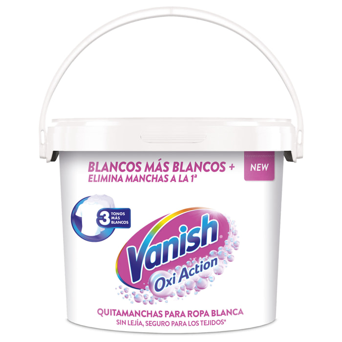 Vanish Oxi Action - Quitamanchas y Blanqueador para Ropa Blanca, en Polvo, Sin Lejía – 2,4 KG