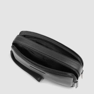 Piquadro Pochette in pelle a due scomparti con polsiera rimovibile