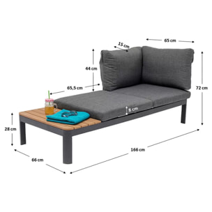 Assise de jardin Happy Day grise gauche Kare Design