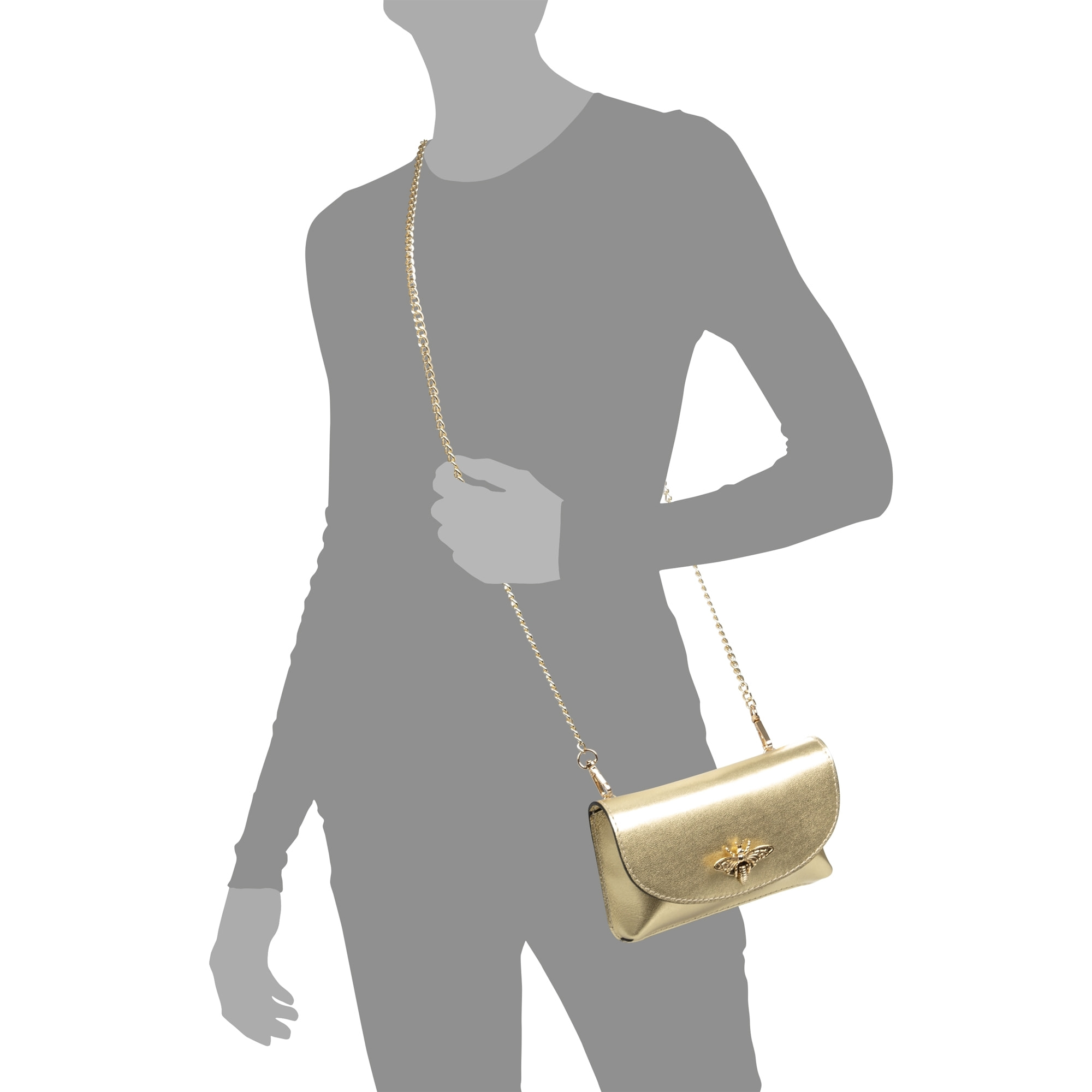 FIRENZE ARTEGIANI Aquilonia bolso de mano mujer. Piel auténtica acabado Gamuza lacada. Fabricado en Italia 17,5x6x11,5 Cm. Color: Oro