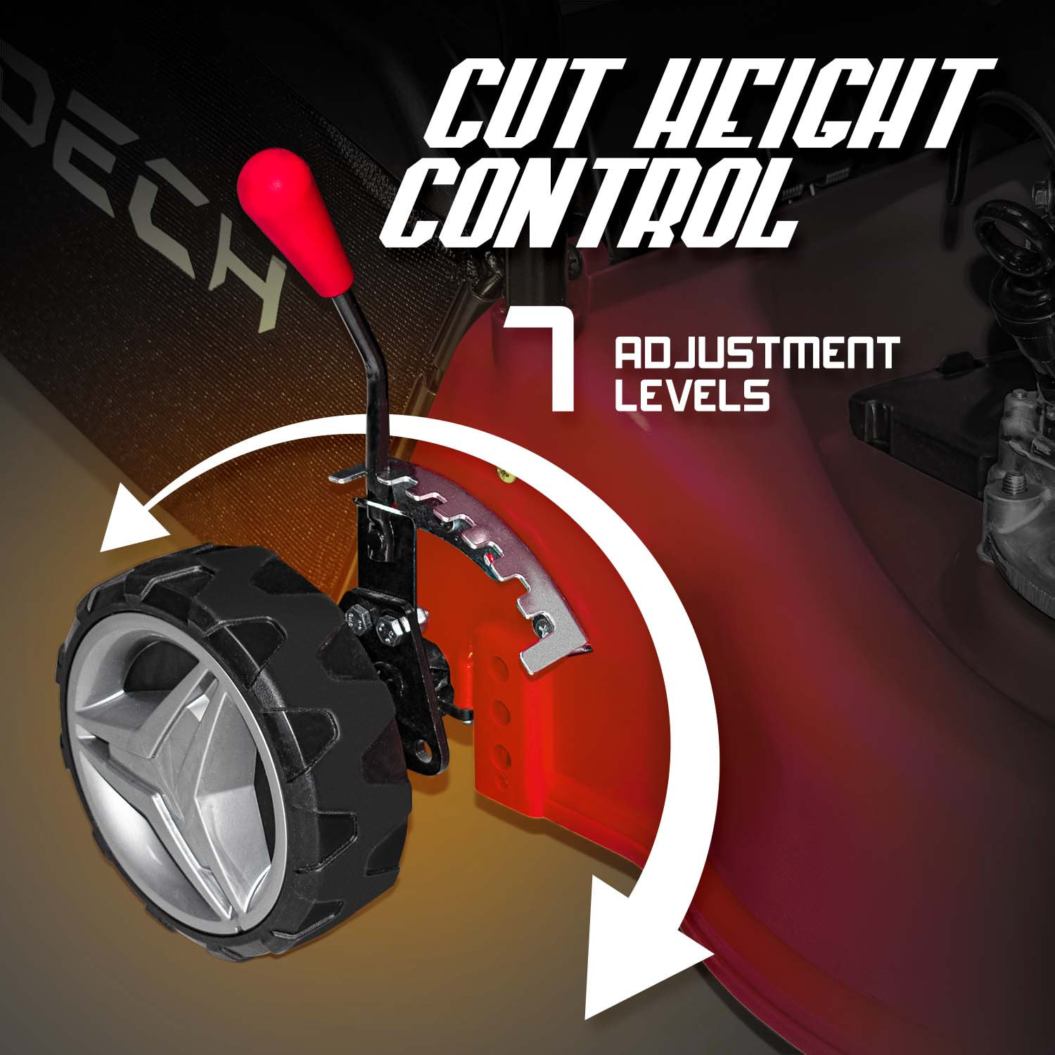 Tagliaerba a spinta motore a scoppio 132cc 1,9HP OHV 4 Tempi ampiezza di taglio di 400mm