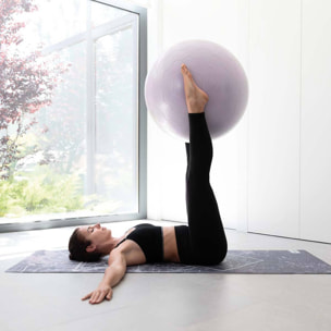 Kit de Yoga y Pilates LILA 6 accesorios con esterilla, pelota, rueda, masajeadores y correa