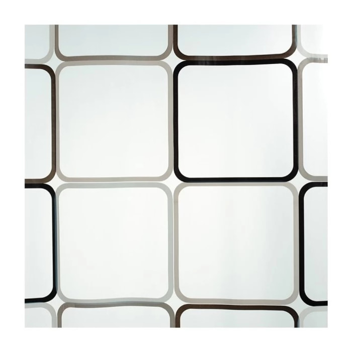 Rideau de douche PEVA FRAME 180x200cm Noir & Blanc Spirella